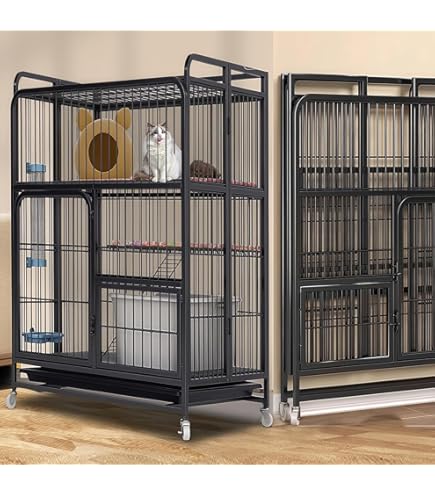 Amazon.co.jp: 大型 キャットケージ ねこっとハウス4 高さ120～197cm